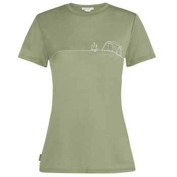 Triko krátký rukáv Icebreaker Merino 150 Tech Lite SS Tee Single Line Camp Women LICHEN