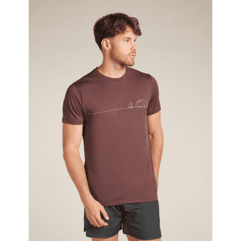 Triko krátký rukáv Icebreaker Merino 150 Tech Lite SS Tee Single Line Camp Men CAROB