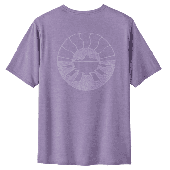 Triko krátký rukáv Patagonia Cap Cool Daily Graphic Shirt - Waters Forgotten Island: Concrete Purple X-Dye