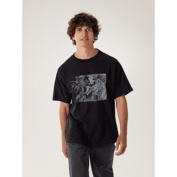 Tričko krátky rukáv Arcteryx Kragg Cotton Lithographica SS Men Black
