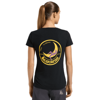 Tričko krátky rukáv La Sportiva CLIMBING ON THE MOON T-Shirt Women Carbon/Giallo