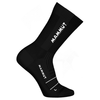 Ponožky Mammut Trail Running Targeted Cushion Crew Socks black-white 0047