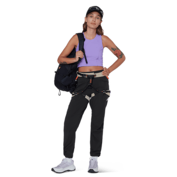 Nohavice Mammut SENDER CLIMBING PANTS WOMEN 3818 dark mammut red