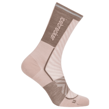 Ponožky Icebreaker Merino Run+Ultralight Crew Women PINK QUARTZ/PORCINI