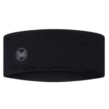 Čelenka Buff Lightweight Merino Wool Headband SOLID BLACK