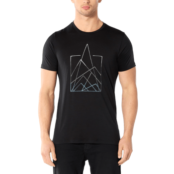 Tričko krátky rukáv Icebreaker Tech Lite SS Crewe 7 Pinnacles Men Black