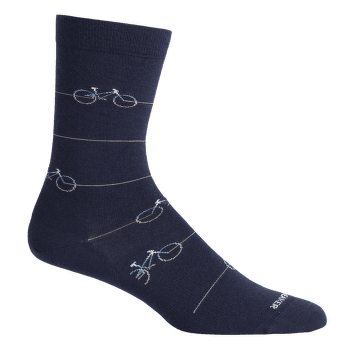 Ponožky Icebreaker Lifestyle Fine Gauge Crew Cadence Unisex Midnight Navy IBANS_01360