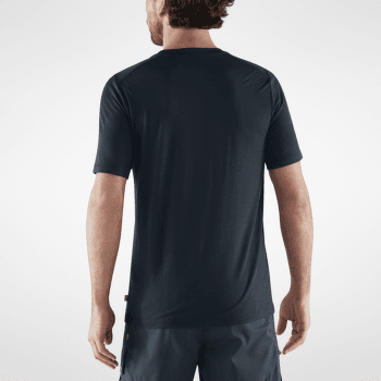 Tričko krátky rukáv Fjällräven Abisko Wool Tältplats SS Men Dark Navy
