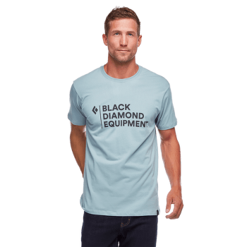 Triko krátký rukáv Black Diamond Stacked Logo Tee Men Blue Ash