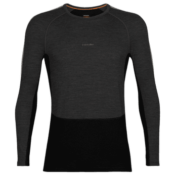 Triko dlouhý rukáv Icebreaker 200 ZoneKnit LS Crewe Men JET HTHR/BLACK/METRO HTHR/CB