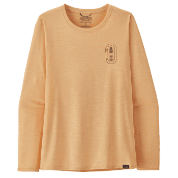 Triko dlouhý rukáv Patagonia Cap Cool Daily Graphic Shirt Lands Long Sleeve Women Clean Climb Bloom: Sandy Melon X-Dye