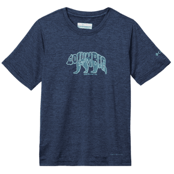 Triko krátký rukáv Columbia Mount Echo SS Graphic Shirt Boys Collegiate Navy, Bearly Stroll 465