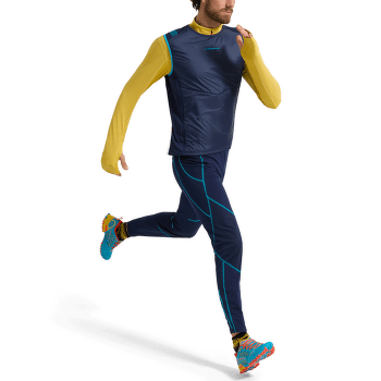 Pulóver La Sportiva SWIFT LONGSLEEVE Men Tropic Blue/Cherry Tomato