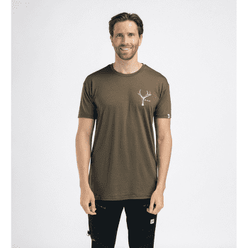 Triko krátký rukáv Aclima LightWool Tee Print Horn Men Jet Black
