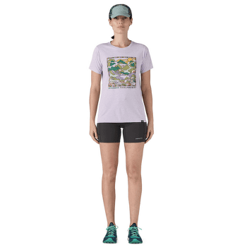 Kraťasy Patagonia Endless Run Shorts Women Wild Botanist: Wetland Blue