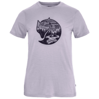 Tričko krátky rukáv Fjällräven Abisko Wool Fox SS Women Lavender Mist- Dark Navy