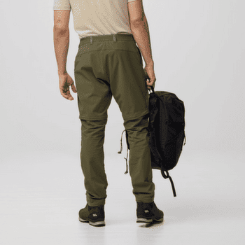 Nohavice Fjällräven ABISKO HYBRID TRAIL TROUSERS ZIP-OFF MEN Laurel Green