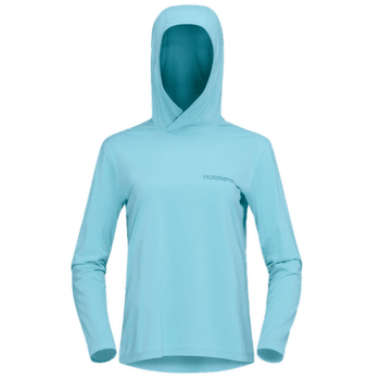 Tričko dlhý rukáv Norrona femund tech Hood Women Aqua Haze