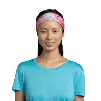 Čelenka Buff Coolnet UV Slim Headband ESMERALD FLUOR FUCHSIA