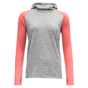 Triko dlouhý rukáv Devold Patchell Hoodie Women Coral