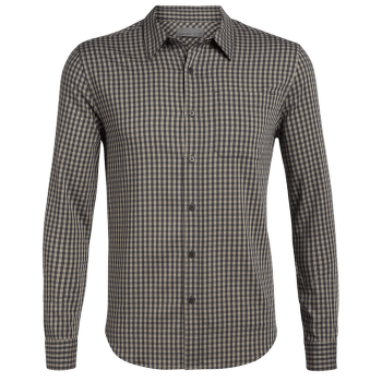 Košile dlouhý rukáv Icebreaker Compass Flannel LS Shirt Men Monsoon/British Tan