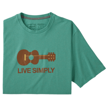 Triko krátký rukáv Patagonia Live Simply Guitar Responsibili Tee Men Light Beryl Green