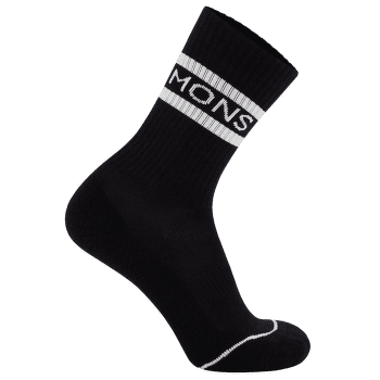 Ponožky Mons Royale Signature Crew Sock Black / White