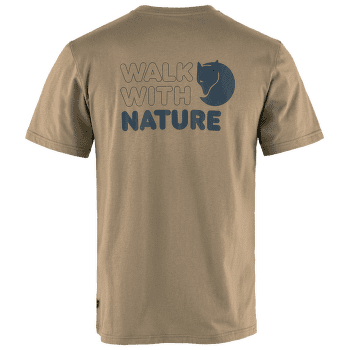Tričko krátky rukáv Fjällräven Walk With Nature T-shirt men Suede Brown