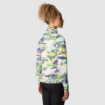 Mikina The North Face 100 GLACIER PRINTED 1/4 ZIP Women BLACK CURRANT PURPLE TRAIL DREAM PRINT