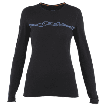 Tričko dlhý rukáv Icebreaker Merino 200 Oasis LS Crewe Mountain Pulse Women Black