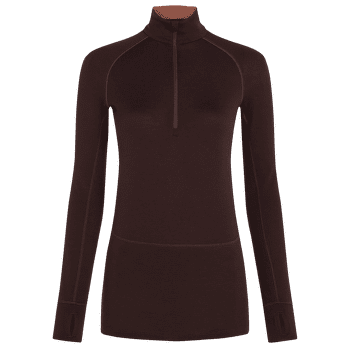 Triko dlouhý rukáv Icebreaker 260 ZoneKnit™ LS Half Zip Women BITTERSWEET/CEDAR WOOD/CB