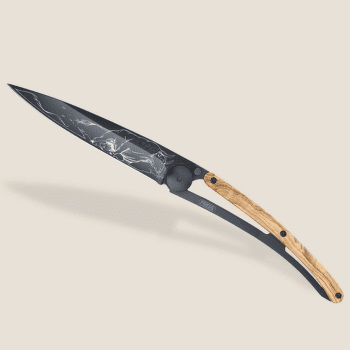 Nůž Deejo Tattoo Black 37g, Olive Wood, Taurus