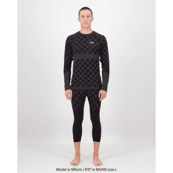 Legíny Mons Royale Ascender Merino Seamless 3/4 Legging Men Forged Iron / Black