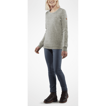 Övik Structure Sweater Women Egg Shell-Grey