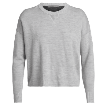 Sveter Icebreaker Carrigan Reversible Sweater Sweatshirt Women STEEL HTHR