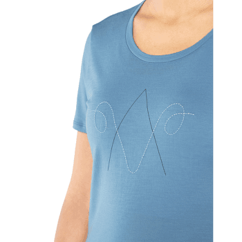 Tričko krátky rukáv Icebreaker Nature Dye Tech Lite SS Crewe Anniversary Ram Women TRUE INDIGO LT