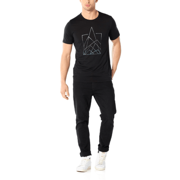 Tričko krátky rukáv Icebreaker Tech Lite SS Crewe 7 Pinnacles Men Black