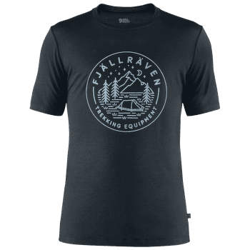 Tričko krátky rukáv Fjällräven Abisko Wool Tältplats SS Men Dark Navy