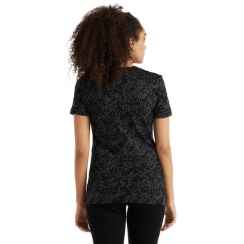 Tričko krátky rukáv Icebreaker Tech Lite II SS Scoop Forest Shadows Women BLACK/AOP