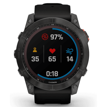 Hodinky Garmin fenix 7X Solar Gray/Black Silicone Band