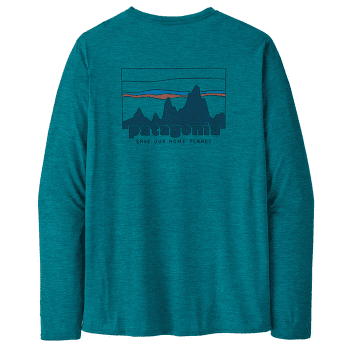 Triko dlouhý rukáv Patagonia L/S Cap Cool Daily Graphic Shirt Men 73 Skyline: Belay Blue X-Dye