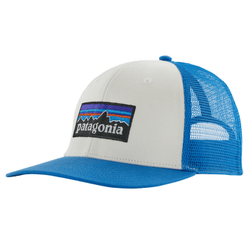Kšiltovka Patagonia P-6 Logo Trucker Hat White w/Vessel Blue