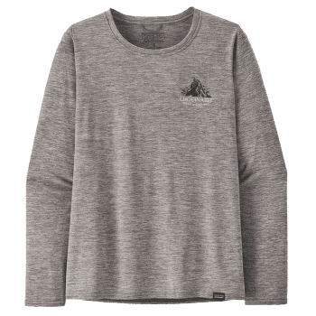 Triko dlouhý rukáv Patagonia Cap Cool Daily Graphic Shirt Lands Long Sleeve Women Chouinard Crest: Feather Grey