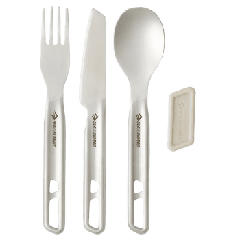 Príbor Sea to Summit Detour Stainless Steel Cutlery Set - [1P] [3 Piece] Stainless Steel Grey