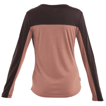 Tričko dlhý rukáv Icebreaker Merino 125 Cool-Lite™ Sphere LS Tee Colour Block Women CEDAR WOOD/BITTERSWEET/CB