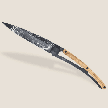 Nůž Deejo Tattoo Black 37g, Olive Wood, Gemini