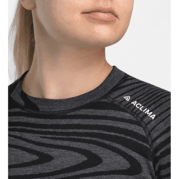 Triko dlouhý rukáv Aclima WarmWool Crew Neck Women Black Motion