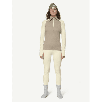 Pulover Devold Expedition Merino Silk Zip Women 000B  OFFWHITE/STONE