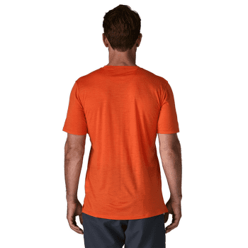 Triko krátký rukáv Patagonia Capilene® Cool Merino Graphic Shirt Men Strata Stripe: Seabird Grey