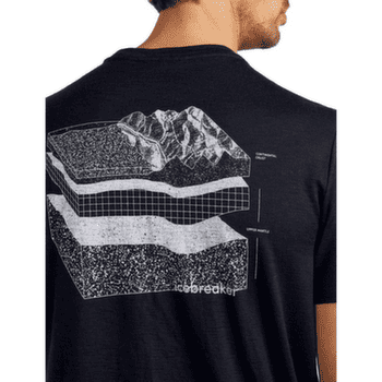 Tričko krátky rukáv Icebreaker Merino 150 Tech Lite SS Tee Evolving Layers Men Midnight Navy